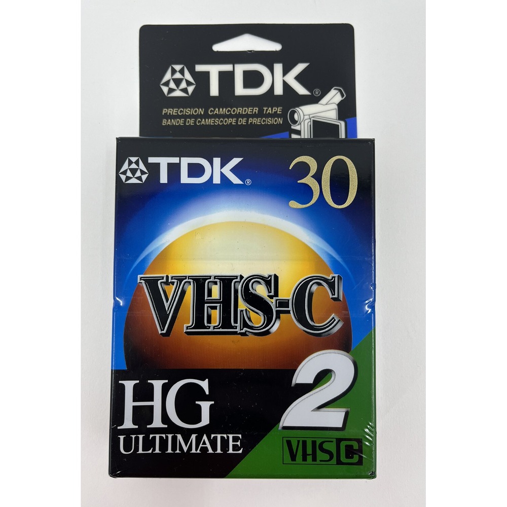 TDK 30 VHS-C HG Ultimate VHSC Camcorder Cassette Tapes New Sealed 2 Pack